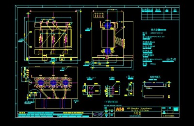 abb变压器图含与低压柜母排接口尺寸