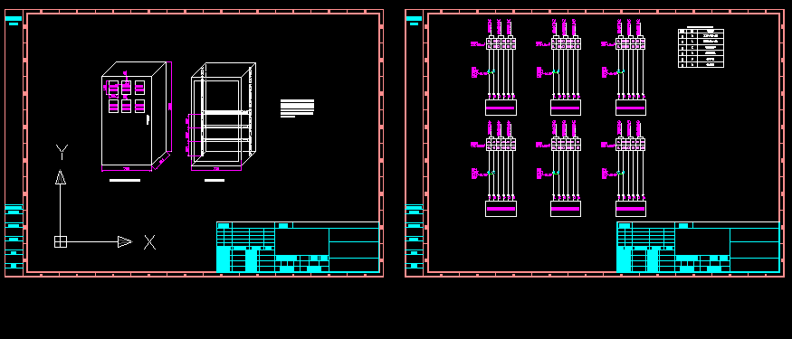 某小型控制櫃電氣原理圖及接線圖.dwg